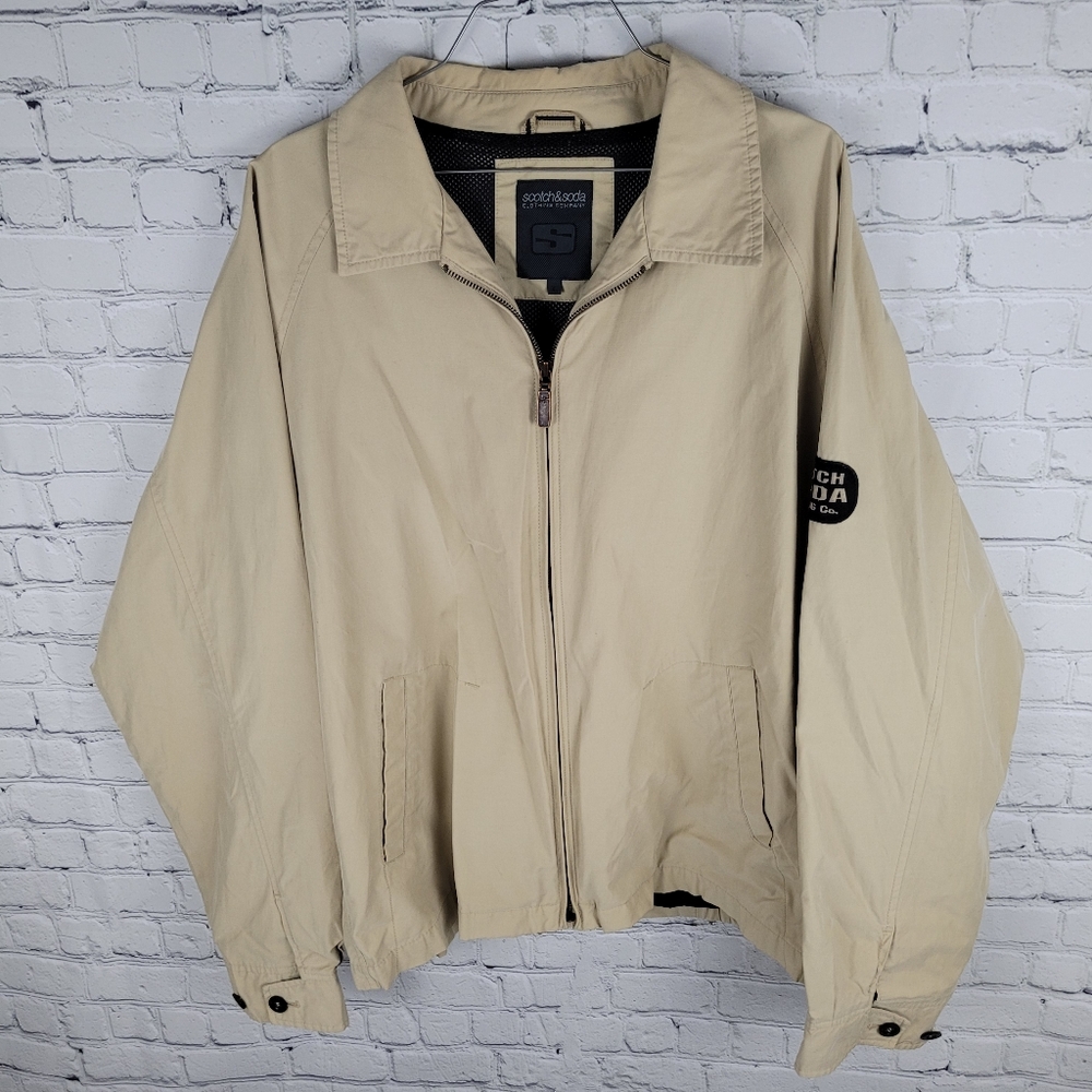 SCOTCH & SODA | light canvas zip mesh lined jacket